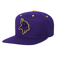 Youth Purple Minnesota Vikings Team Color Pop Flatbrim Snapback Hat