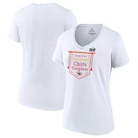 Women's  White Kansas City Chiefs Super Bowl LVIII Champions On Top V-Neck T-Shirt