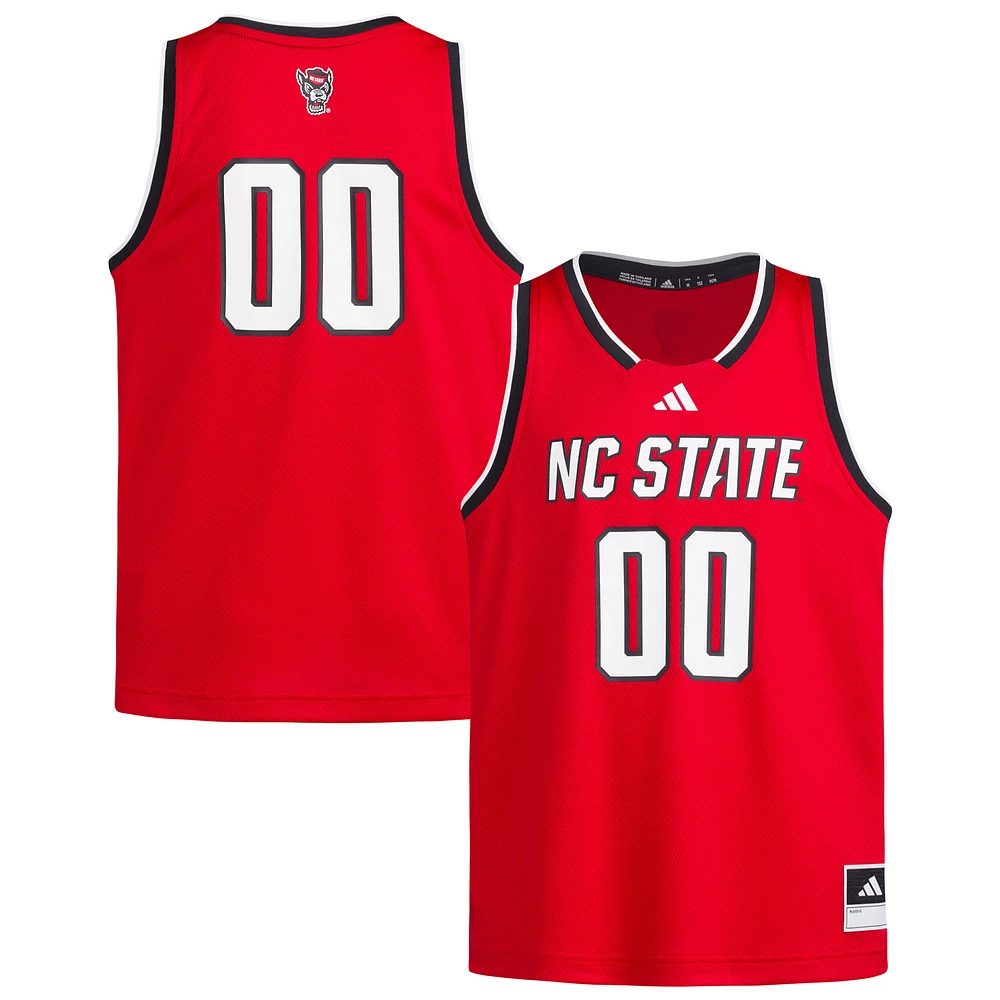 Youth adidas #00 Red NC State Wolfpack Swingman Jersey