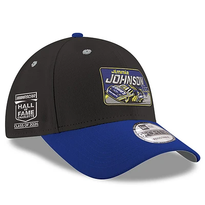 Men's New Era  Black/Royal Jimmie Johnson NASCAR Hall of Fame Class of 2024 9FORTY Adjustable Hat
