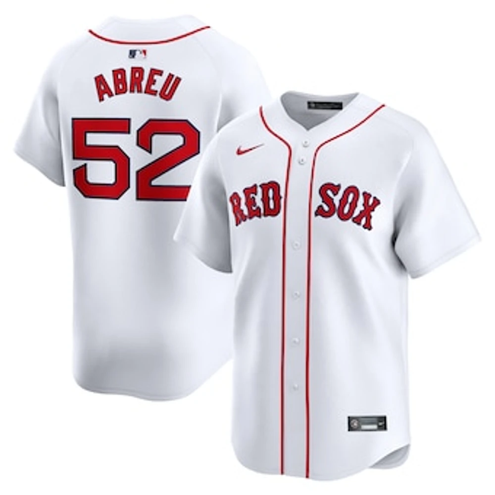 Men's Nike Wilyer Abreu White Boston Red Sox Home Limited Player Jersey