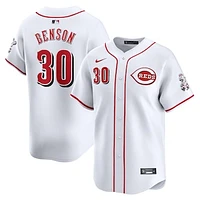 Men's Nike Will Benson White Cincinnati Reds Home Limited Player Jersey