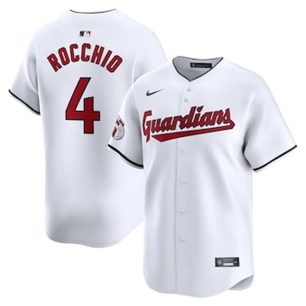 Men's Nike Brayan Rocchio White Cleveland Guardians Home Limited Player Jersey