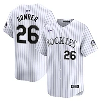 Men's Nike Austin Gomber White Colorado Rockies Home Limited Player Jersey