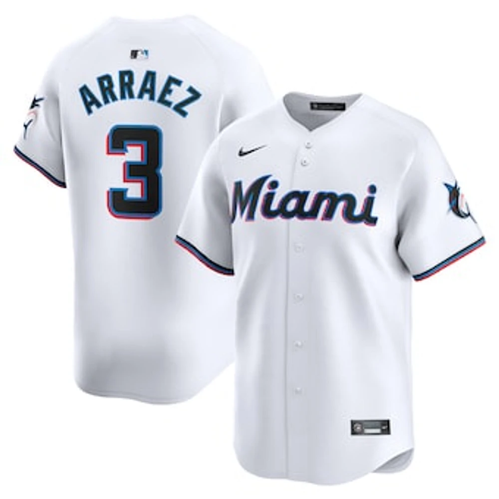 Men's Nike Luis Arraez White Miami Marlins Home Limited Player Jersey