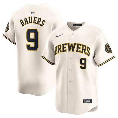 Men's Nike Jake Bauers Cream Milwaukee Brewers Home Limited Player Jersey