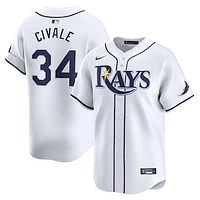 Men's Nike Aaron Civale White Tampa Bay Rays Home Limited Player Jersey