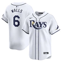 Men's Nike Taylor Walls White Tampa Bay Rays Home Limited Player Jersey