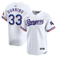 Men's Nike Dane Dunning White Texas Rangers Home Limited Player Jersey