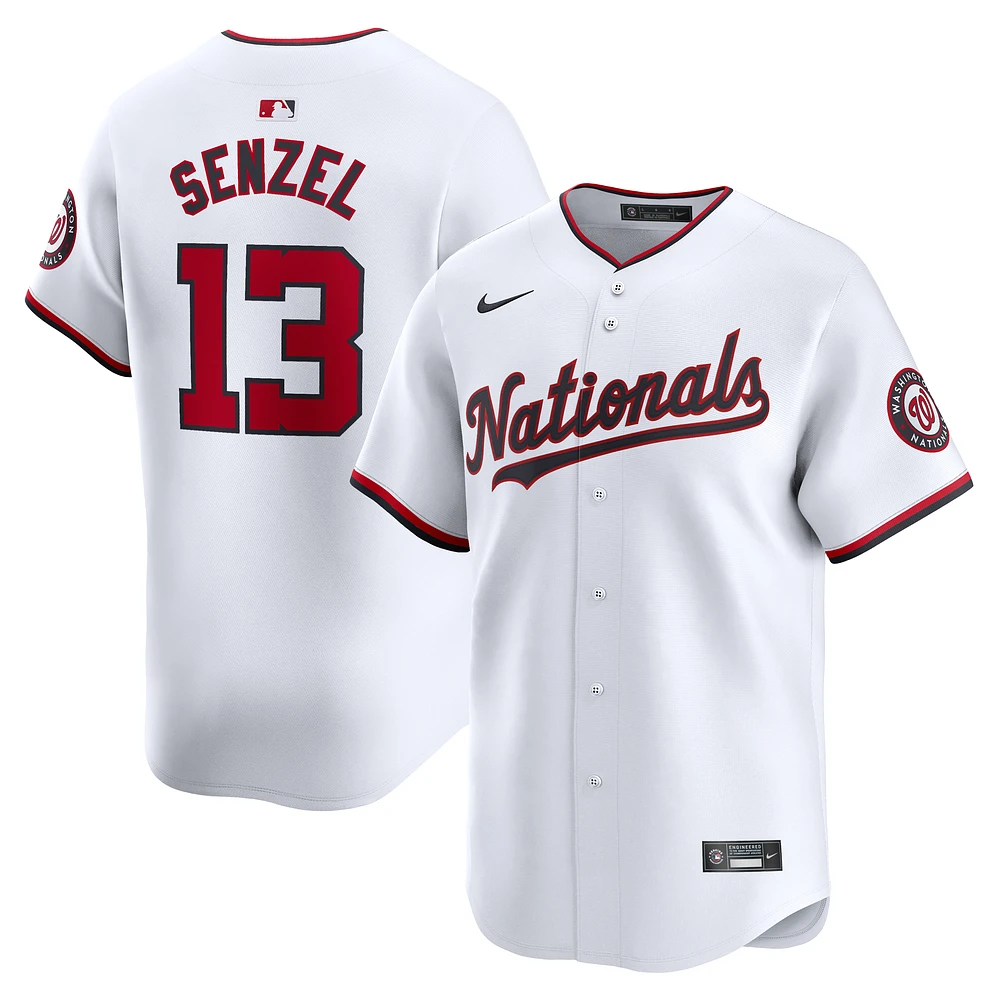 Men's Nike Nick Senzel White Washington Nationals Home Limited Player Jersey