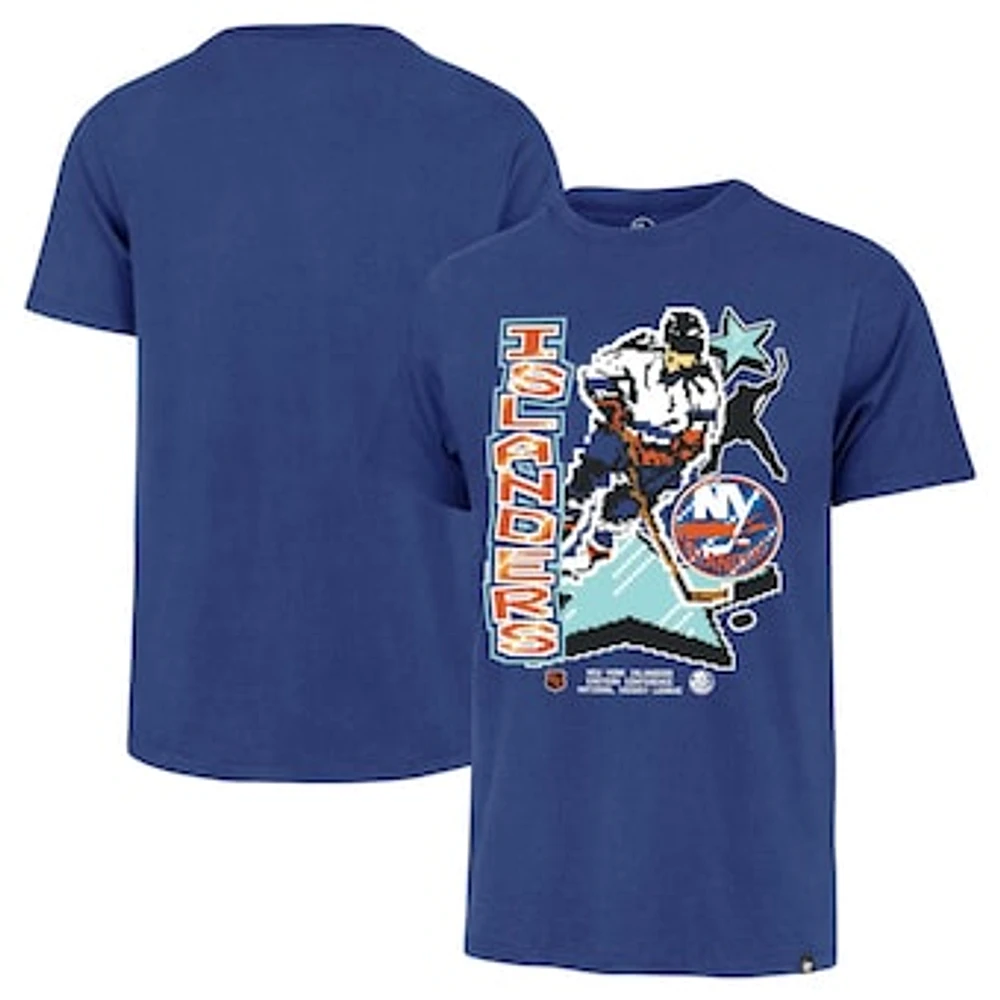 Men's '47 Royal New York Islanders Lamp Lighter Franklin T-Shirt