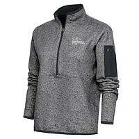 Women's Antigua Heather Charcoal MSU Denver Roadrunners Fortune Half-Zip Pullover Top