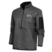 Women's Antigua Heather MSU Denver Roadrunners Fortune Half-Zip Pullover Top
