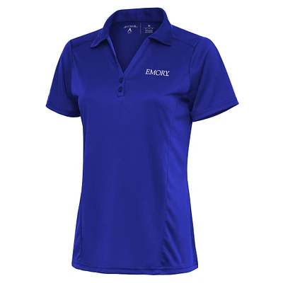 Women's Antigua Blue Emory Eagles Tribute Polo