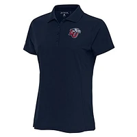 Women's Antigua Navy Liberty Flames Legacy Pique Polo