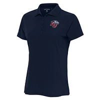 Women's Antigua Navy Liberty Flames Legacy Pique Polo