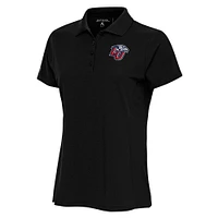 Women's Antigua Black Liberty Flames Legacy Pique Polo