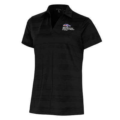 Women's Antigua Black MSU Denver Roadrunners Compass Polo