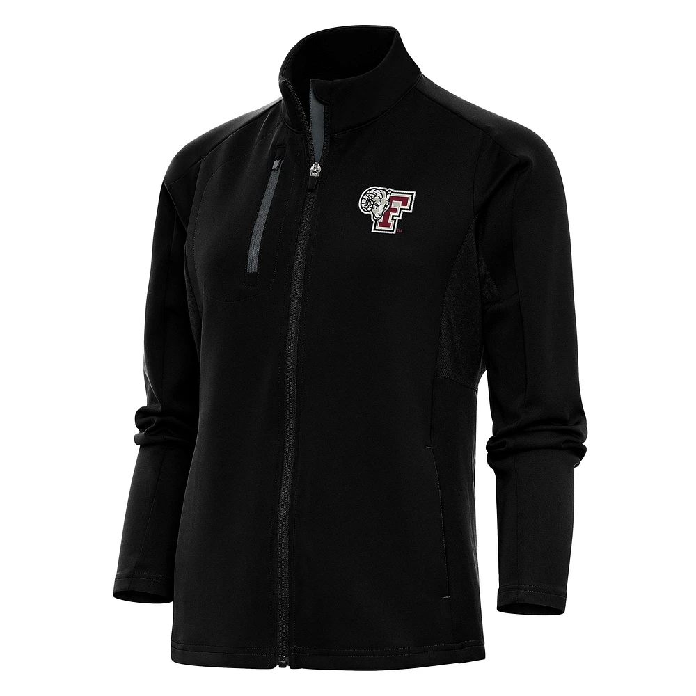Women's Antigua Black Fordham Rams Generation Full-Zip Jacket
