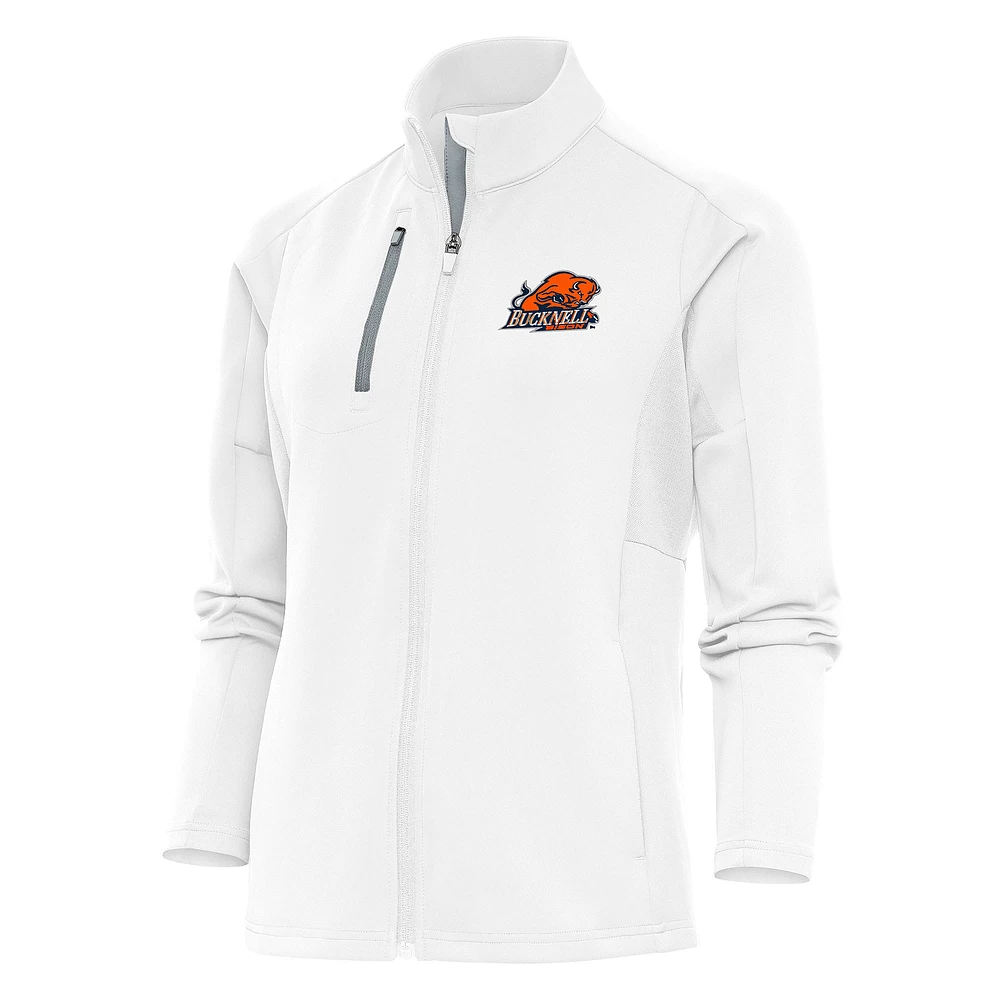 Women's Antigua White Bucknell Bison Generation Full-Zip Jacket