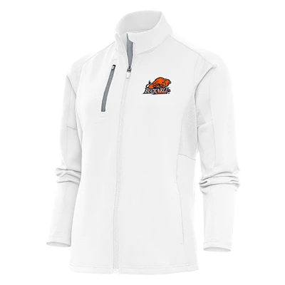Women's Antigua White Bucknell Bison Generation Full-Zip Jacket
