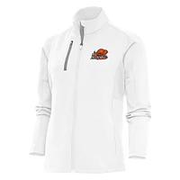 Women's Antigua White Bucknell Bison Generation Full-Zip Jacket
