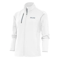 Women's Antigua White Emory Eagles Generation Full-Zip Jacket