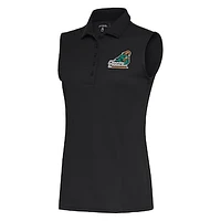 Women's Antigua Charcoal Coastal Carolina Chanticleers Tribute Sleeveless Polo