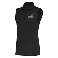 Women's Antigua Charcoal Coastal Carolina Chanticleers Tribute Sleeveless Polo