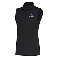 Women's Antigua Charcoal Delaware Fightin' Blue Hens Tribute Sleeveless Polo