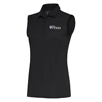 Women's Antigua Charcoal Pennsylvania Quakers Tribute Sleeveless Polo