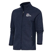 Women's Antigua Heather Navy MSU Denver Roadrunners Course Full-Zip Jacket