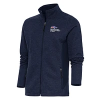 Women's Antigua Heather Navy MSU Denver Roadrunners Course Full-Zip Jacket