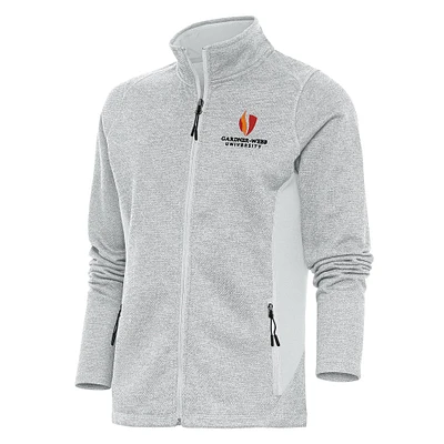 Women's Antigua Gray Gardner-Webb Bulldogs Course Full-Zip Jacket