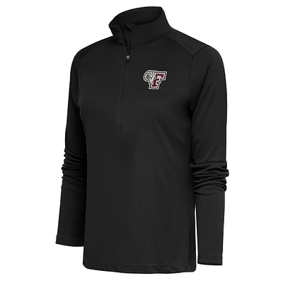 Women's Antigua Charcoal Fordham Rams Tribute Half-Zip Pullover Top