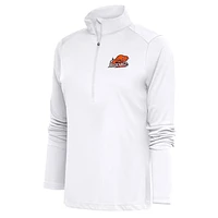 Women's Antigua White Bucknell Bison Tribute Half-Zip Pullover Top