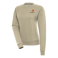 Women's Antigua Khaki Gardner-Webb Bulldogs Victory Crewneck Pullover Sweatshirt