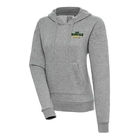 Women's Antigua Heather Gray San Francisco Dons Victory Pullover Hoodie