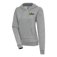 Women's Antigua Heather Gray San Francisco Dons Victory Pullover Hoodie