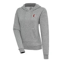 Women's Antigua Heather Gray Tampa Spartans Victory Pullover Hoodie
