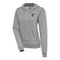Women's Antigua Heather Gray Tampa Spartans Victory Pullover Hoodie