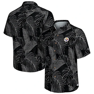 Men's Tommy Bahama Black Pittsburgh Steelers Sport Vine Line Button-Down Shirt