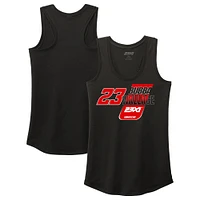 Women's 23XI Racing  Black Bubba Wallace Racer Back Tri-Blend Tank Top