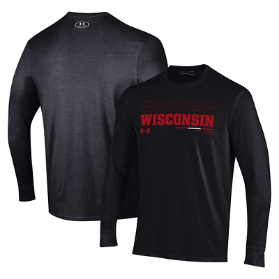 Men's Under Armour Wisconsin Badgers Sideline Long Sleeve T-Shirt