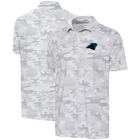 Men's Antigua White Carolina Panthers Collide Polo