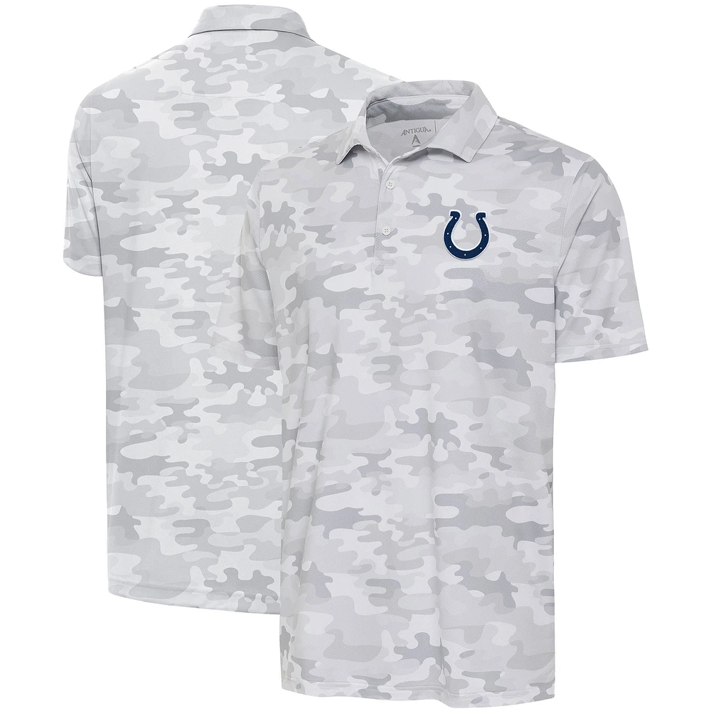 Men's Antigua White Indianapolis Colts Collide Polo