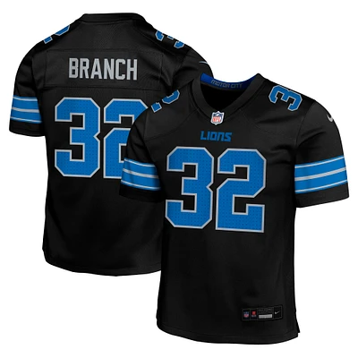 Youth Nike Brian Branch Black Detroit Lions Alternate Player Game Jersey