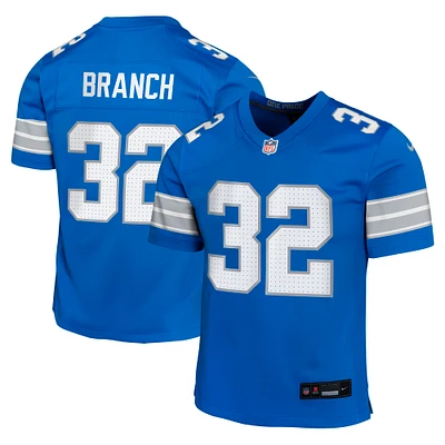 Youth Nike Brian Branch Blue Detroit Lions Team Player Game Jersey