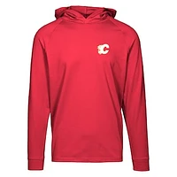 Men's Levelwear Red Calgary Flames Dimension Insignia Core Pullover Hoodie