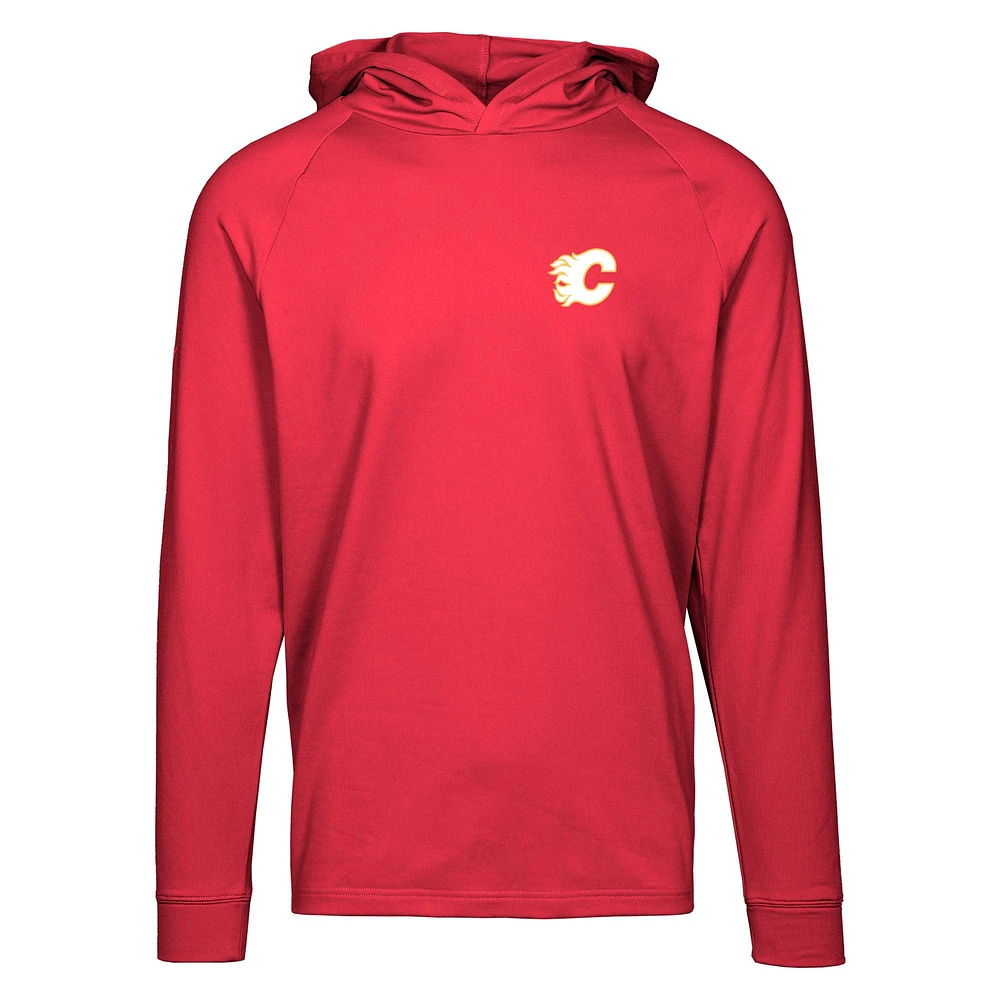 Men's Levelwear Red Calgary Flames Dimension Insignia Core Pullover Hoodie